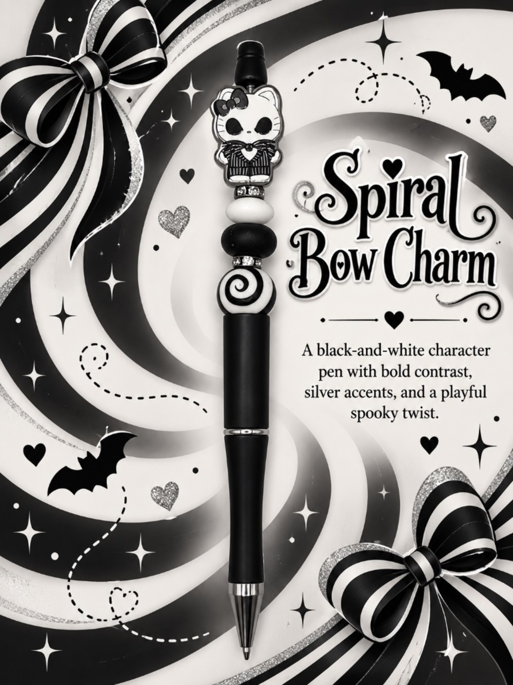 Spiral Bow Charm Pen